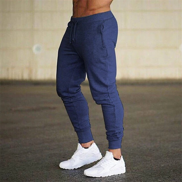 Streetwear Sports Pants Men'S Fitness Trousers Solid Color Fashion Casual Pants Feet Pants