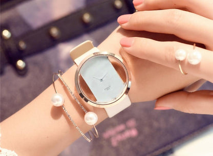 Simple watch transparent hollow personality ladies watch