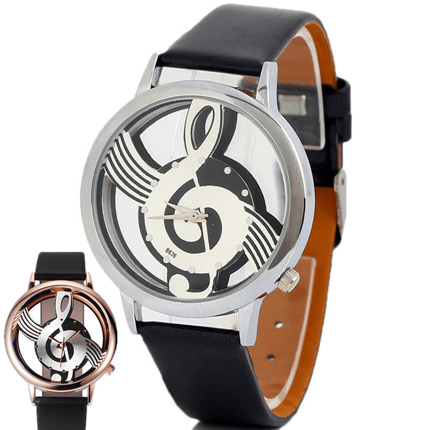 Korean Fashion Hollow Note Male And Female Couple Watch