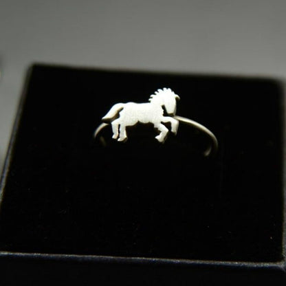 Silver Horse To Success Ring Men's Fashion Simple Ring