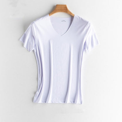 Ice Silk Seamless T-shirt Men's Short Sleeve