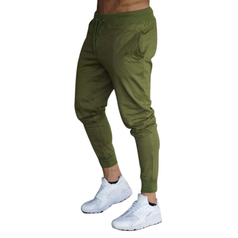 Streetwear Sports Pants Men'S Fitness Trousers Solid Color Fashion Casual Pants Feet Pants