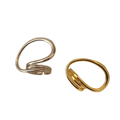 Irregular Exaggerated Large Circle Multi-dimensional Twisted Geometric Ring