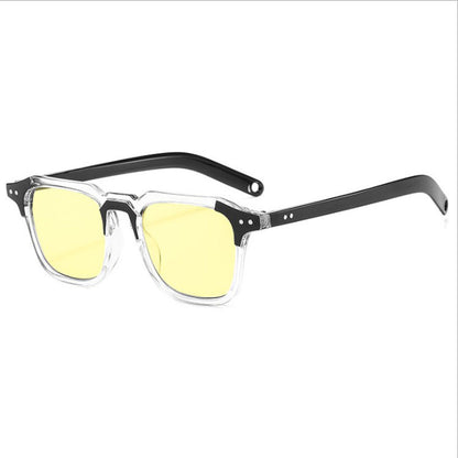 New Square Meter Nail Sunglasses, Ocean Film Fashion Sunglasses, European And American Fashion Street Photo Metal Hinge Frame