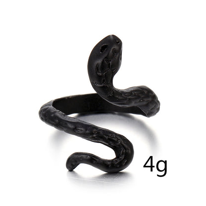 Punk Style Explosion Retro Exaggerated Snake Ring Nightclub Hip Hop Personality Animal Jewelry