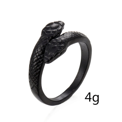 Punk Style Explosion Retro Exaggerated Snake Ring Nightclub Hip Hop Personality Animal Jewelry