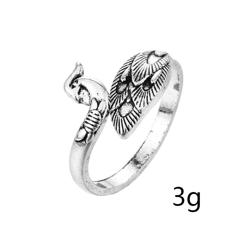 Punk Style Explosion Retro Exaggerated Snake Ring Nightclub Hip Hop Personality Animal Jewelry