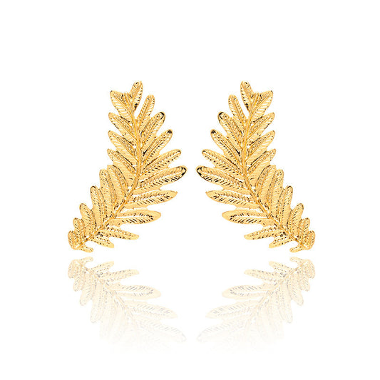 New Fashion Earrings, Foreign Trade Alloy Leaf Earrings