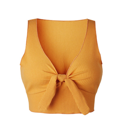 Fashion Sexy Bow Wrap Top