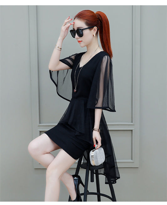 Gauze Dress Summer Dress New Korean Slim Slim Super Long Skirt