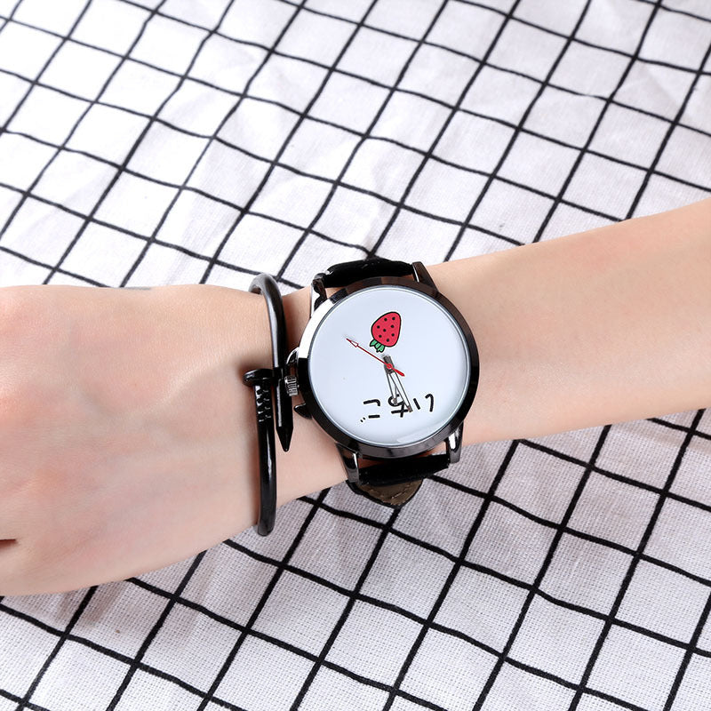 Retro personality simple female watch