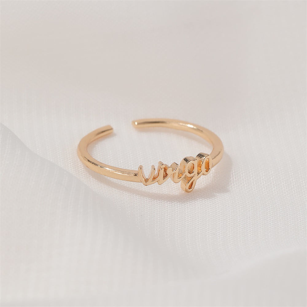 Simple twelve constellation ring