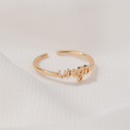 Simple twelve constellation ring