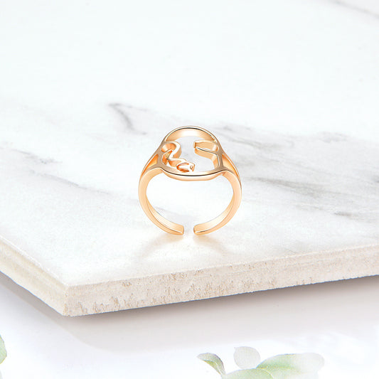 Sweet Commuter Student Ring Pure Color Women's Jewelry