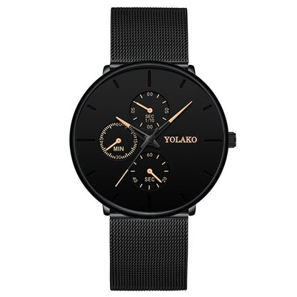 Temperament ultra-thin mesh belt men's watch