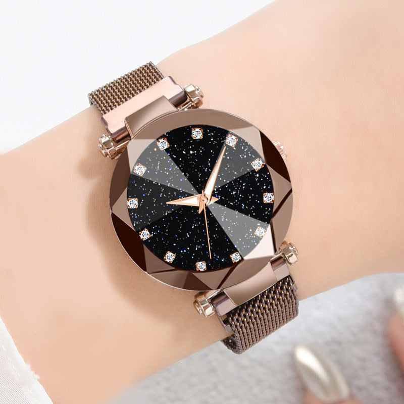 Square Diamond Rhinestone Starry Sky Watch Set Bracelet Watch