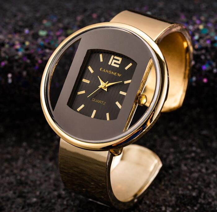 Bracelet Watch Gold Silver Dial Lady Dress