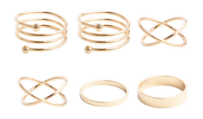 Six Knuckle Ring Set