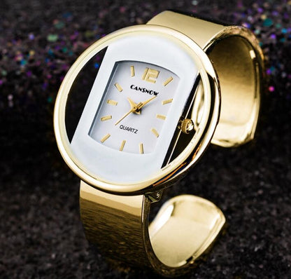 Bracelet Watch Gold Silver Dial Lady Dress