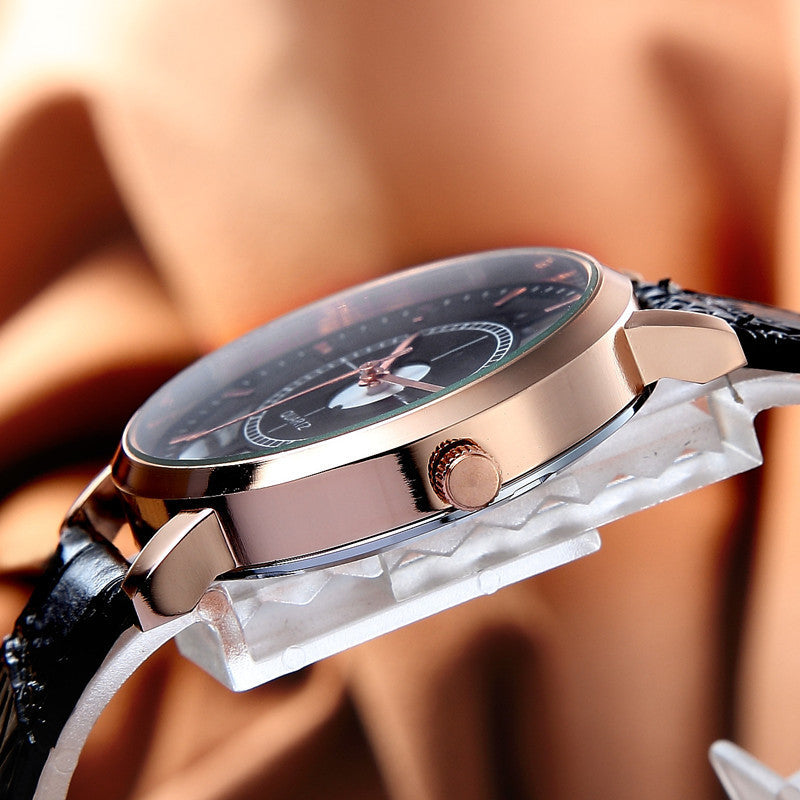 Harajuku Style Hollow Leather Belt Watch Women