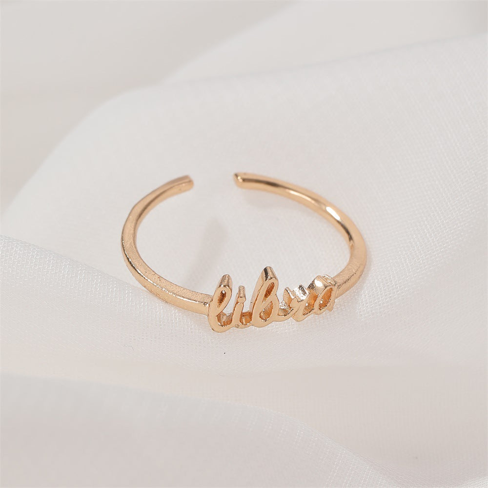 Simple twelve constellation ring