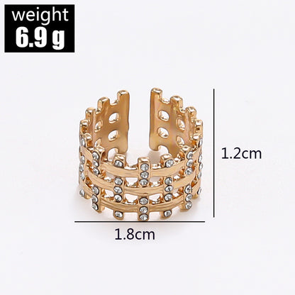 Frosty Trendy Net Red Fashion Diamond Index Finger Ring Women