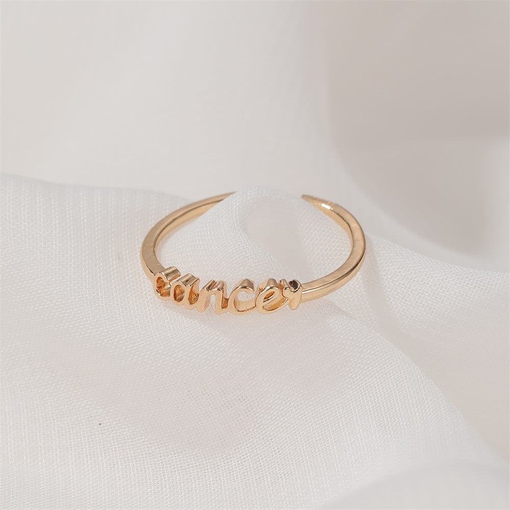 Simple twelve constellation ring