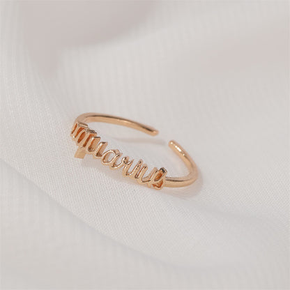 Simple twelve constellation ring