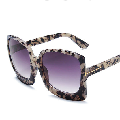 Retro bag flower leopard sunglasses