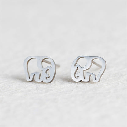 Simple and stylish cute elephant earrings