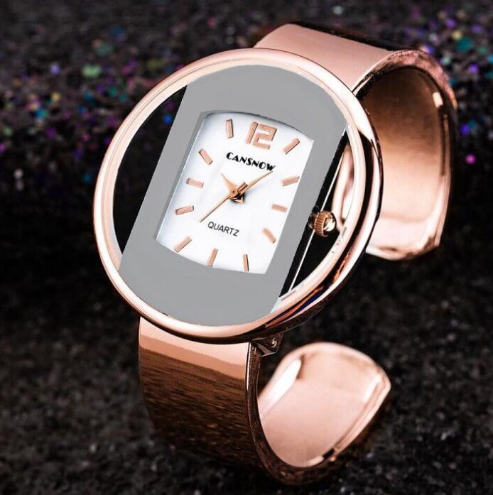 Bracelet Watch Gold Silver Dial Lady Dress