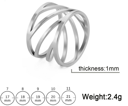 Popular Light Luxury Style Stainless Steel Hollow Rotating Ring