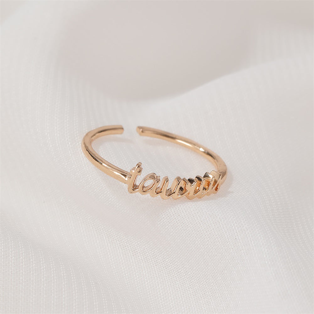 Simple twelve constellation ring