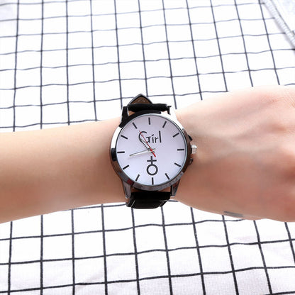 Retro personality simple female watch