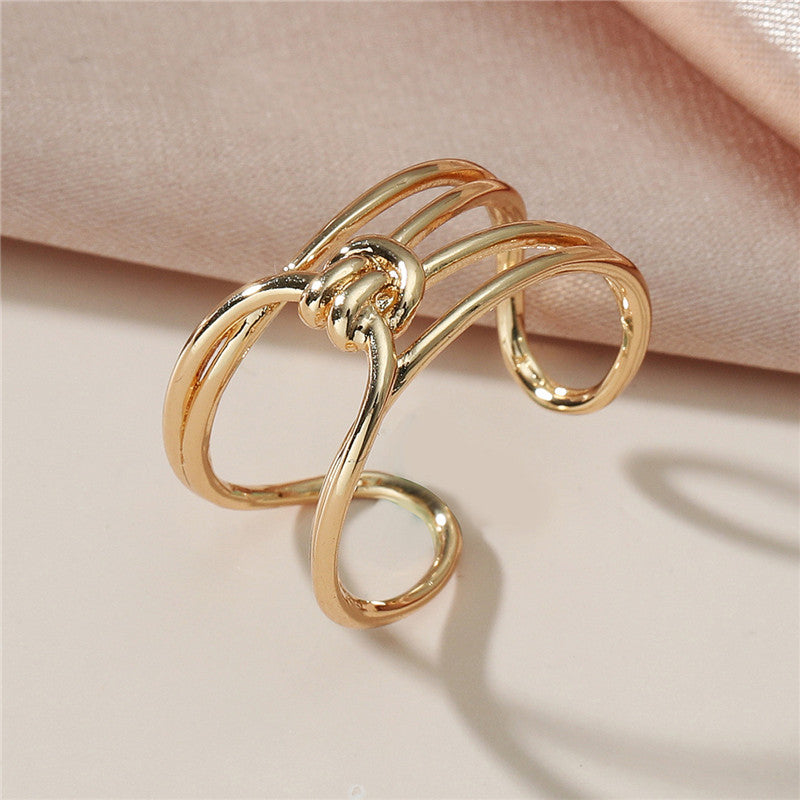 Personality Geometric Adjustable Cross Ring Jewelry