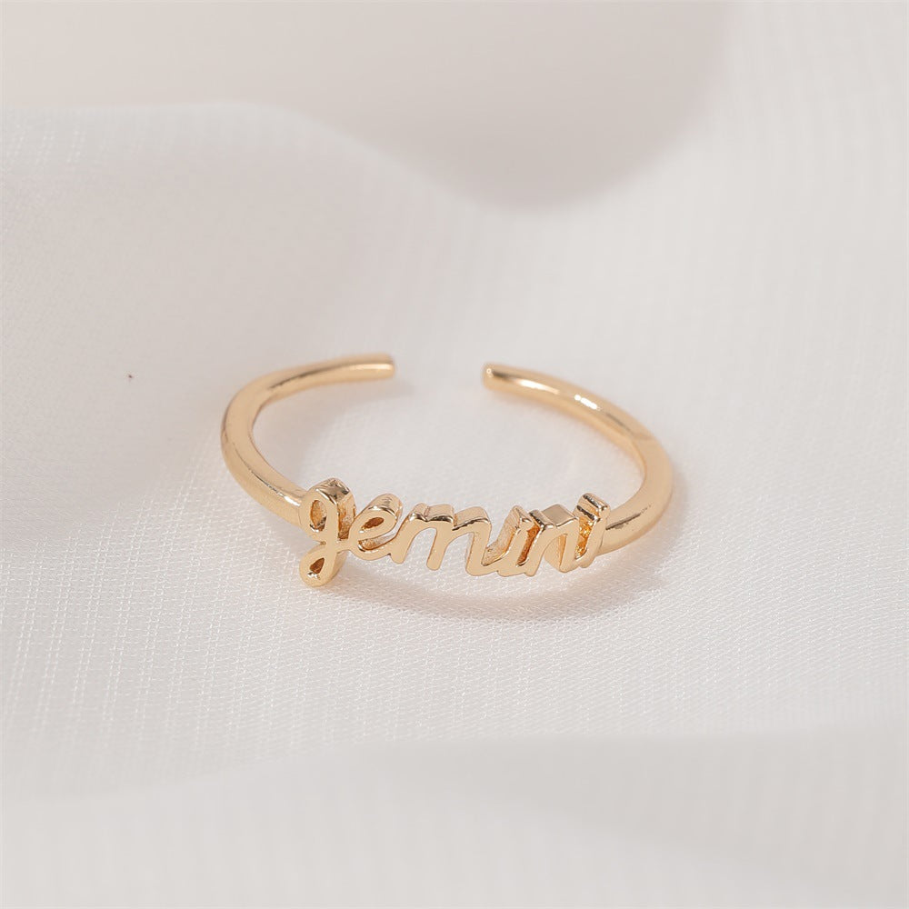 Simple twelve constellation ring