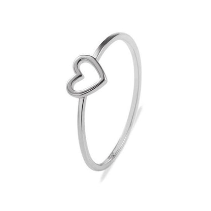 Peach heart heart ring