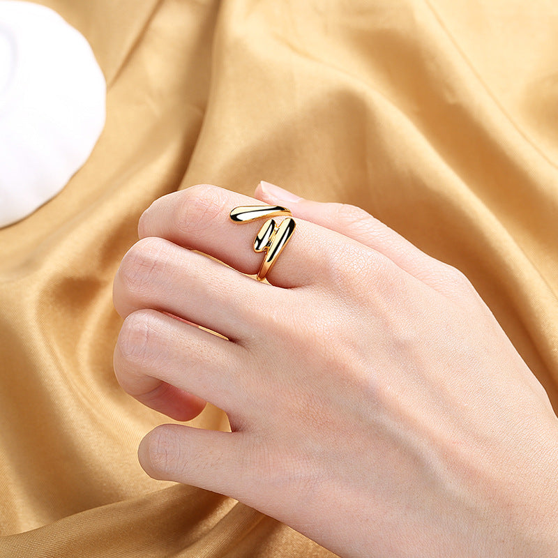 Multi-layer Simple Plain Ring Niche Retro Distressed