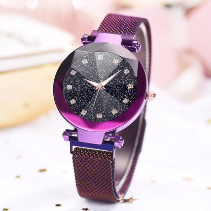 Square Diamond Rhinestone Starry Sky Watch Set Bracelet Watch