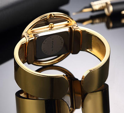 Bracelet Watch Gold Silver Dial Lady Dress