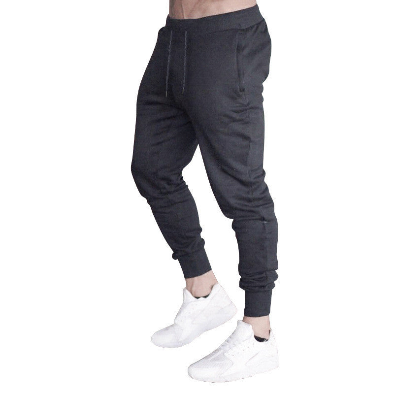 Streetwear Sports Pants Men'S Fitness Trousers Solid Color Fashion Casual Pants Feet Pants