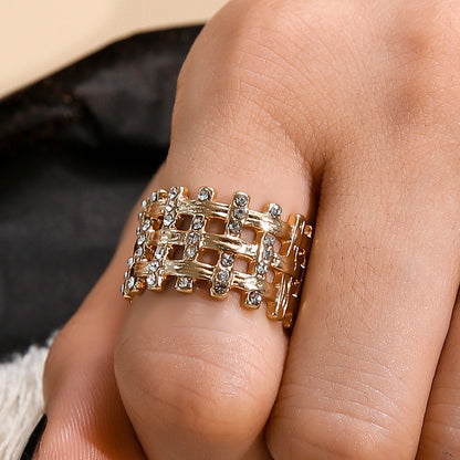 Frosty Trendy Net Red Fashion Diamond Index Finger Ring Women