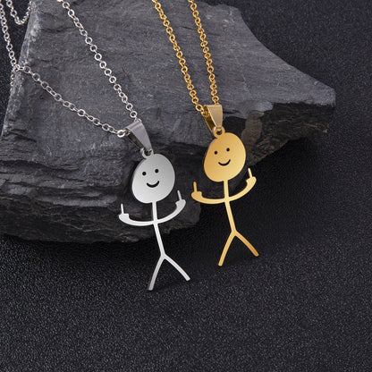 Independence Stand Funny Doodle Little Necklace