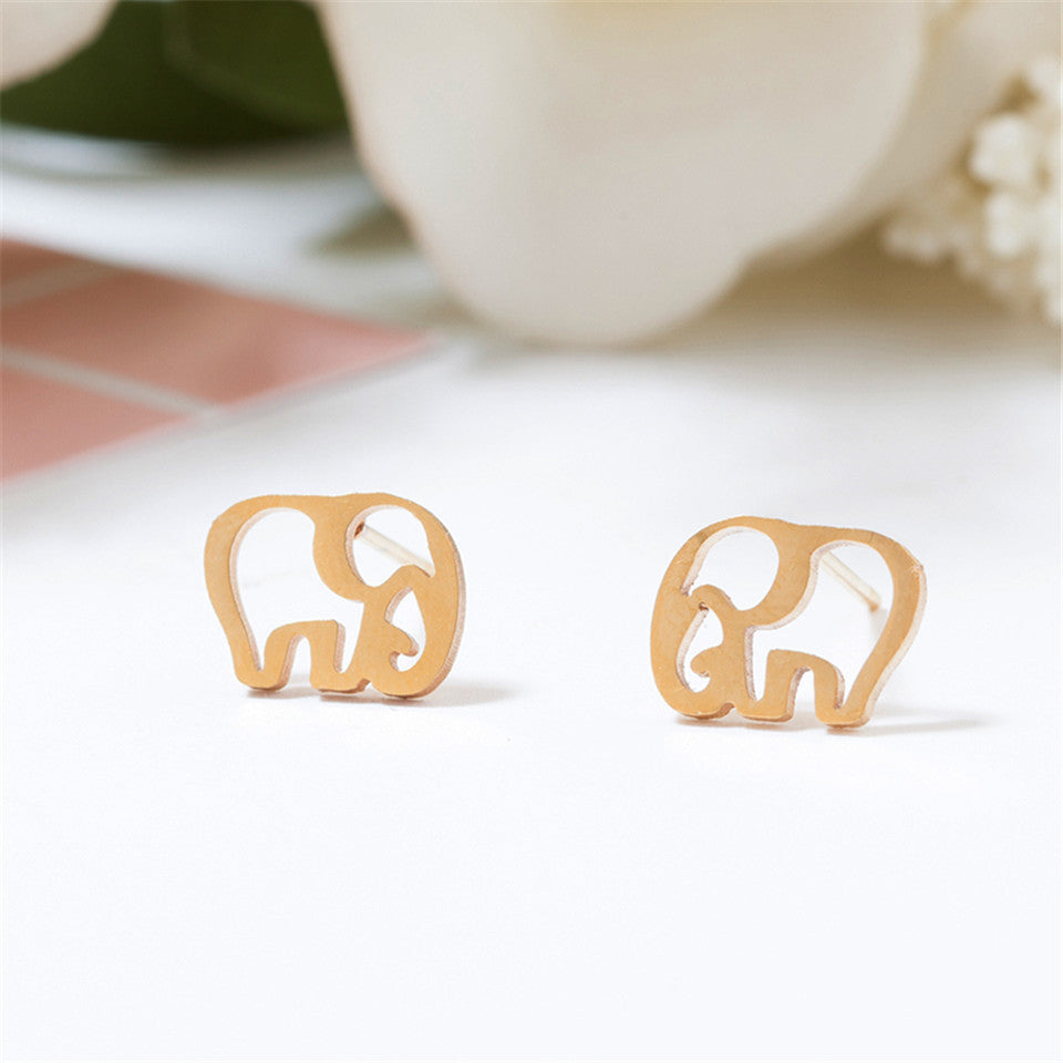 Simple and stylish cute elephant earrings
