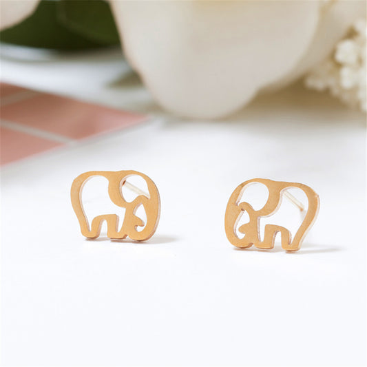 Simple and stylish cute elephant earrings