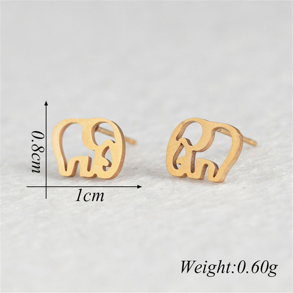 Simple and stylish cute elephant earrings