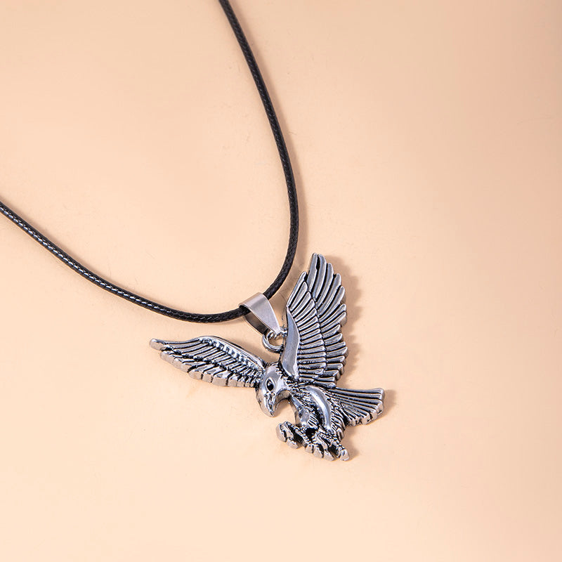 Hip Hop Bald Eagle Pendant Men Necklace