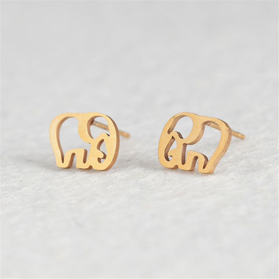 Simple and stylish cute elephant earrings