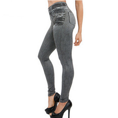 Seamless stretch-leg jeans