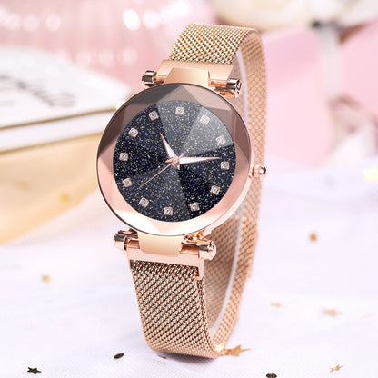 Square Diamond Rhinestone Starry Sky Watch Set Bracelet Watch